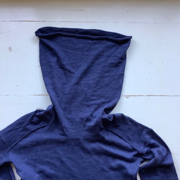 Ruby Moon blue lightweight knit cowl neck sweater Medium - Picture 8 of 10